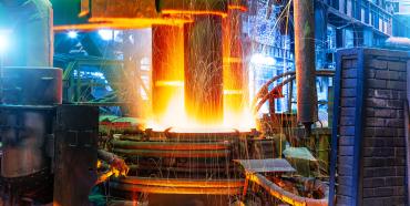 View from inside a steel plant